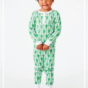 Roller Rabbit kids cozy monkey pajamas Emerald green size 10